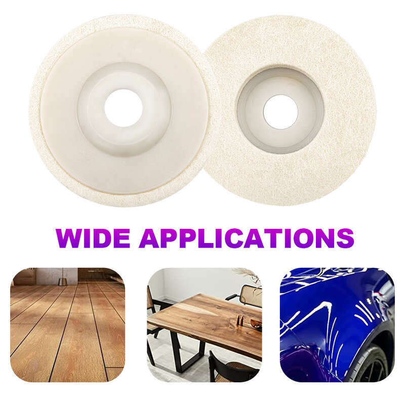 2/5/10pcs 115mm Wool Felt Disc Polishing Buffing Wheel Pad Bore for angle grinder car detailing wood polishing