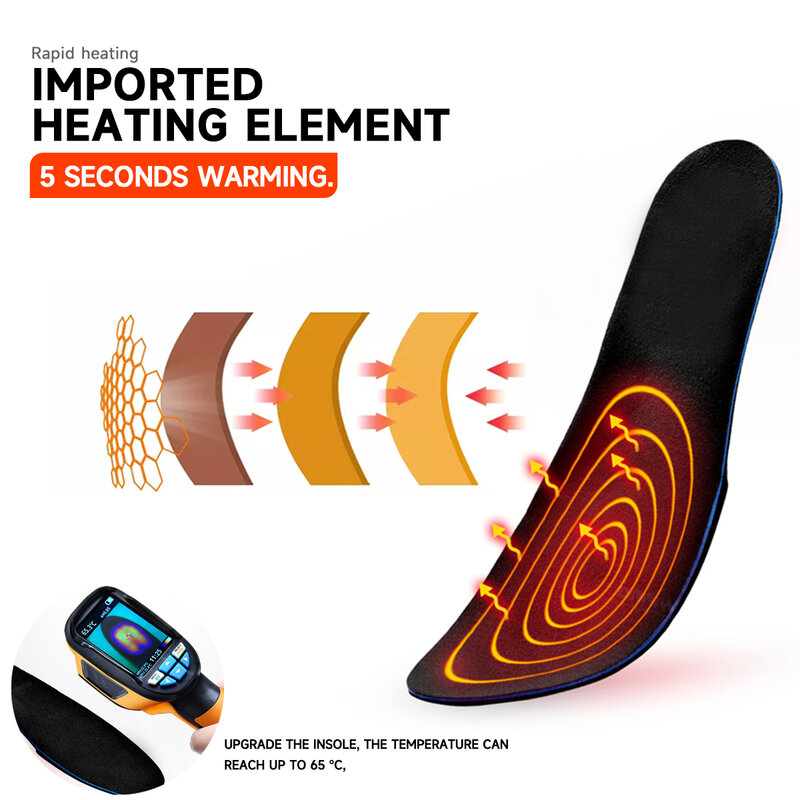 USB Heated Insoles heating winter  Wireless Intelligent Remote Control Winter Spring Warm thermal insole Cut to Fit Unisex