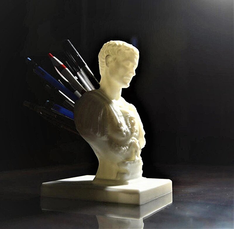يوليوس قيصر ديكور تصميم حامل قلم مقلمة صندوق القلم صندوق رصاص 15 سنتيمتر