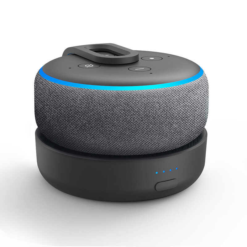 GGMM Original Echo Dot 3rd Gen Batterie Basis Für Amazon Lautsprecher mit 8 Stunden Spielen Tragbare Wiederaufladbare Basis für Alexa echo Dot 3
