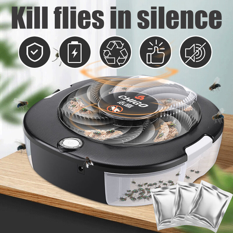 Automatic Flycatcher Automatic Pest Catcher Repelle Insect Traps USB Fly trap Pest Reject Control Electric Catcher Killer Indoor