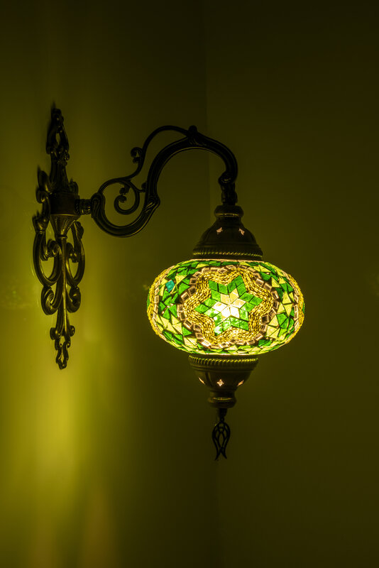 Turco lâmpada parede mosaico nostálgico arte decorativa artesanal abajur presente luz mosaico vidro romântico lâmpada do jardim lâmpada do quarto