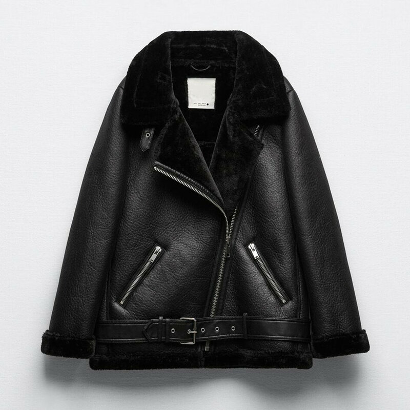 PB & ZA 겨울 신상 여성용 블랙 양면 재킷, 따뜻한 패션 패딩 코트 2969241