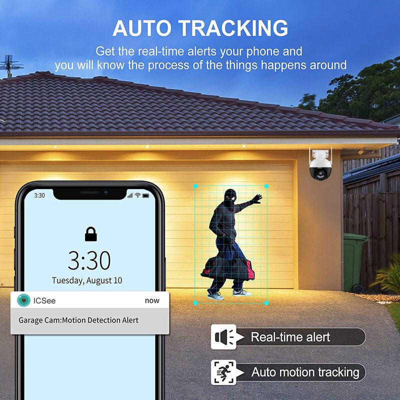 2K 4MP WiFi IP Camera Ngoài Trời Camera Quan Sát Nhà Thông Minh Bảo Vệ An Ninh Giám Sát Kamera 360 PTZ Tự Động Theo Dõi Video Màn Hình cam IP