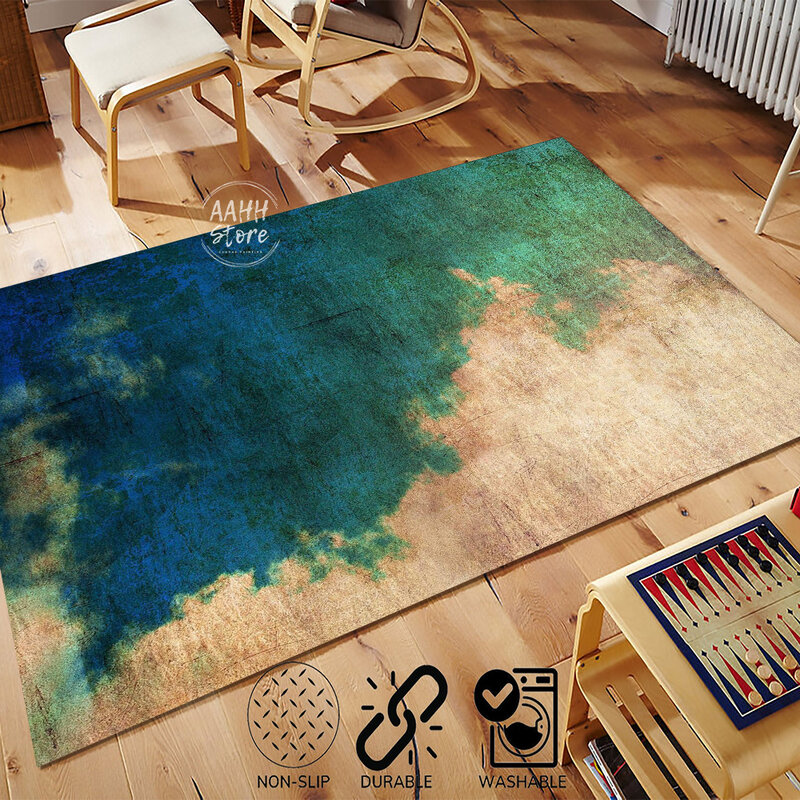 Não-deslizamento roxo pintura líquida tapete abstrato arte tapete de área para sala de estar decoração casa colorido tapete solf