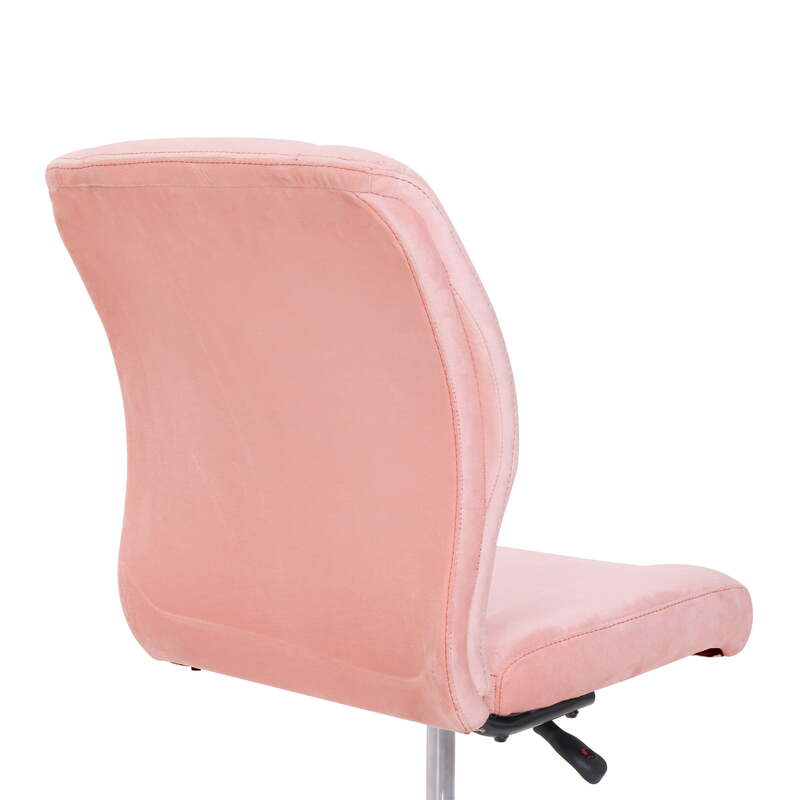 Plush Velvet Office Chair, Pearl Blush
