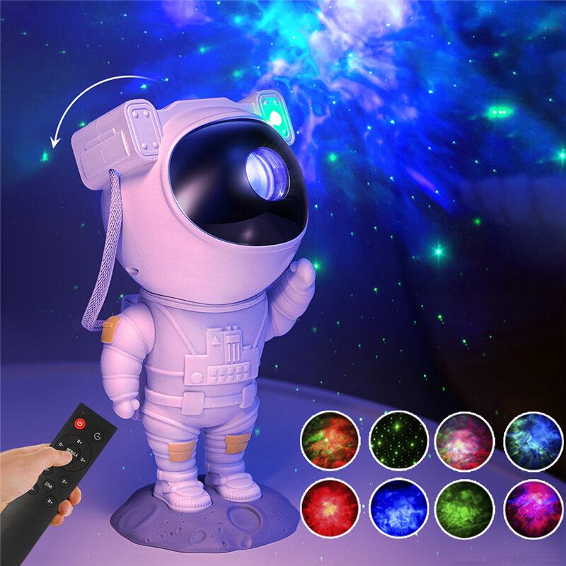 Nova galáxia lâmpada do projetor céu estrelado noite luz para casa quarto decoração astronauta luminárias decorativas presente das crianças