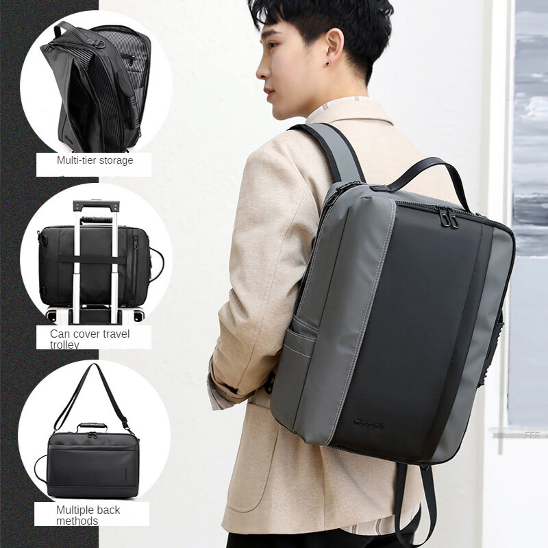 New multi-functional shoulder bag waterproof three-use laptop bag large leisure bag business man bag