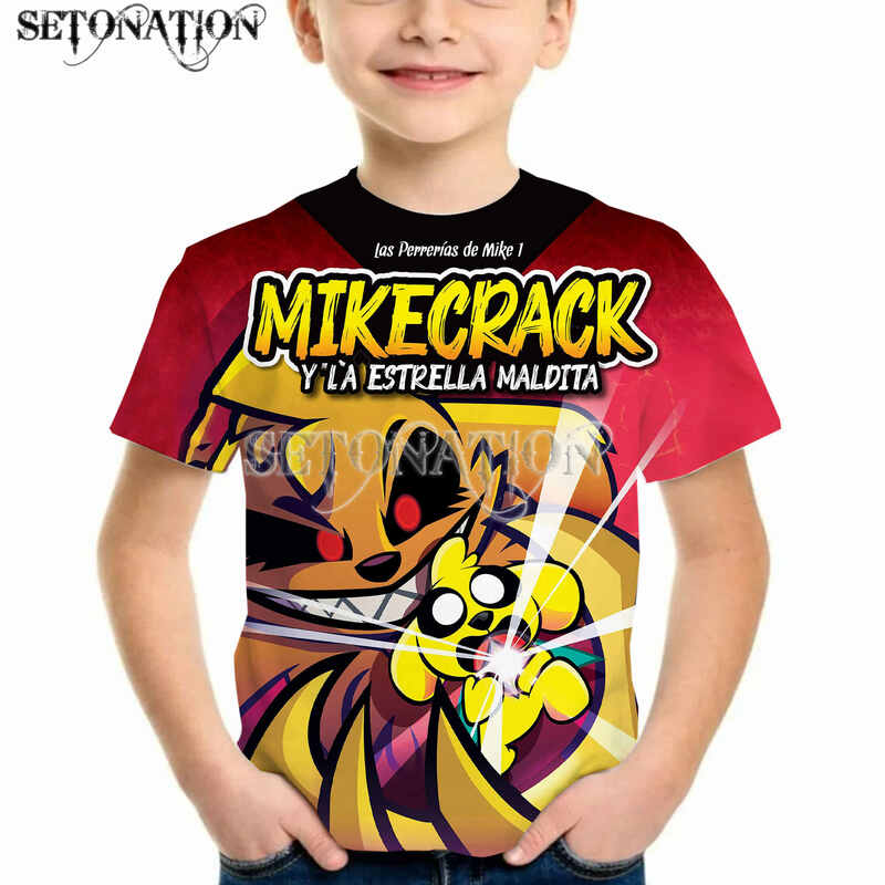 Kawaii Mikecrack 2022 chłopcy dziecięcy wysokiej jakości druk 3D Us T-shirt koszula z okrągłym dekoltem rękaw ubrania dla dzieci Casual birthdayTops