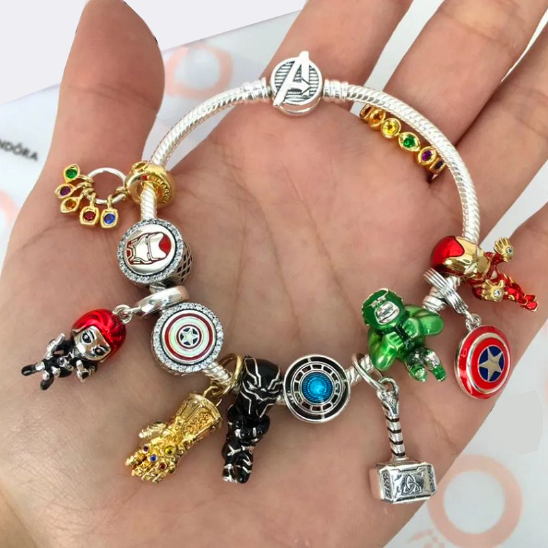 Disney Marvel Ring 925 Sterling Silber Avengers Charme Fit Original Pandora Armband & Armreif Für Frauen Mode Schmuck Geschenk