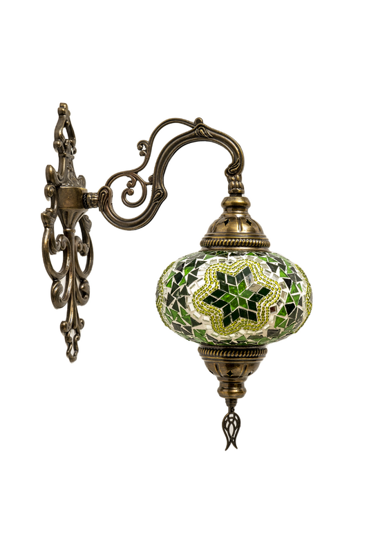 Turkish mosaic wall lamp nostalgic art decorative handcrafted gift lampshade light mosaic glass romantic bedroom lamp garden lamp