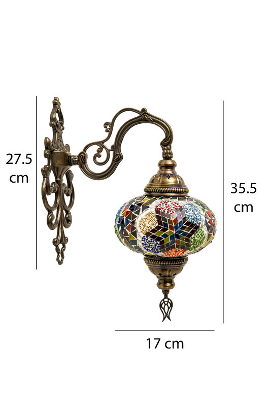 Lámpara de mesa de mosaico turco, arte nostálgico decorativo hecho a mano, regalo, pantalla de luz de vidrio, romántico, jardín, habitación, hogar, amor, Color eléctrico, amarillo