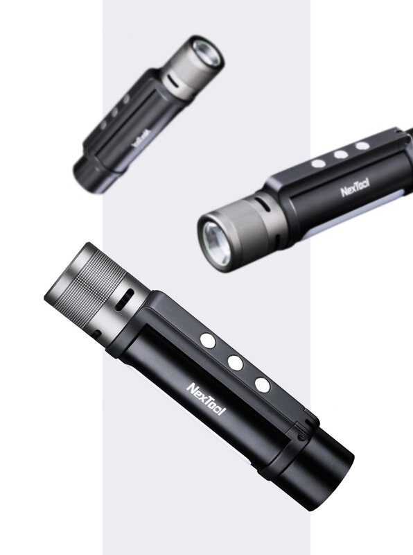 Youpin NEXTOOL 6-In-1ไฟฉาย1000lm Dual-Light Zoomable นาฬิกาปลุก USB-C ชาร์จโทรศัพท์มือถือแบตสำรองแม่เหล็ก Camping ทำงาน