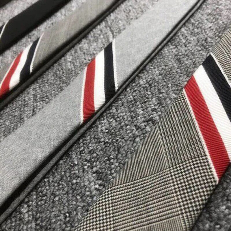 TB THOM męski krawat biznes formalne męska krawat luksusowej marki wełny paski moda szyi TB krawat wysokiej jakości krawaty pudełko