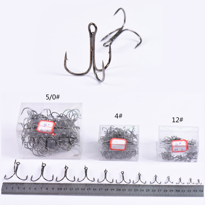TAIYU 20pcs/lot 1# 2# 4# 6# 8# fishing hook High Carbon Steel Treble fishhook for Bass Trout lure Fishing hooks Accessories
