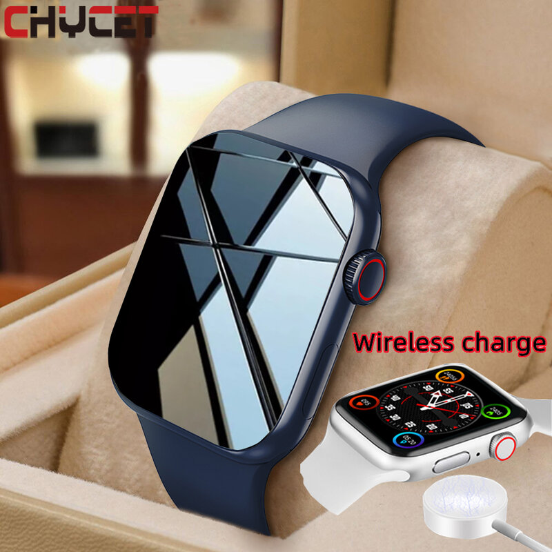 Iwo relógio inteligente das mulheres dos homens série 7 nfc carga sem fio smartwatch 2022 bluetooth chamada de fitness rastreador colok para huawei iphone