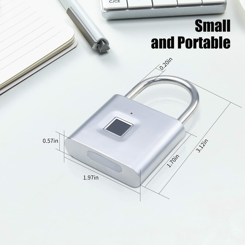 指紋ロック,USBケーブル付き充電式旅行かばんロック,スマート電子ドアロック,キーレス,セキュリティ保護