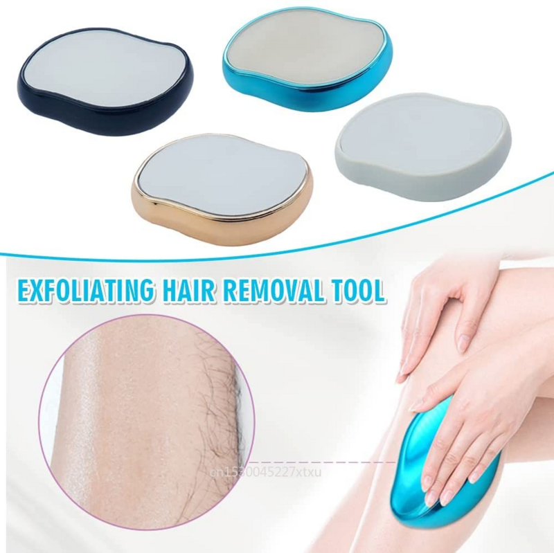 Removedor de cabelo de cristal física indolor seguro depilador cristal borracha cabelo fácil limpeza reutilizável corpo casa depilação ferramenta
