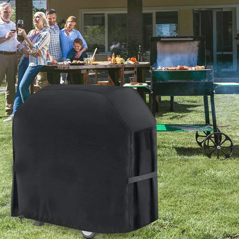 Waterproof BBQ Cover Anti-Dust Outdoor Heavy Duty Charbroil Grill Cover Rain Protective Barbecue Cover Rectangle BBQ Accessories