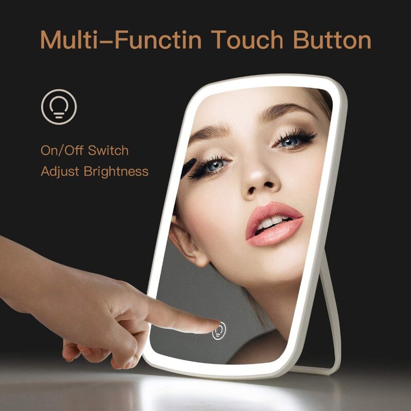 Youpin Jordan judy Intelligent Makeup Mirror Desktop LED Light portable Folding Light Mirror Dormitory Desktop Cosmetic Mirror