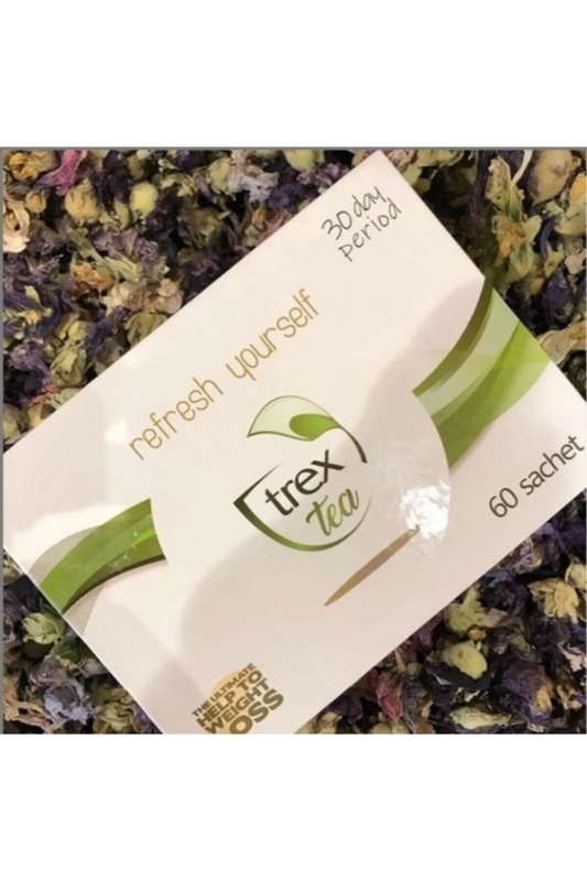 TREX чай, выложенный травяной чай-1 коробка 60 пакетиков DETOX на 1 месяц EXP:2025