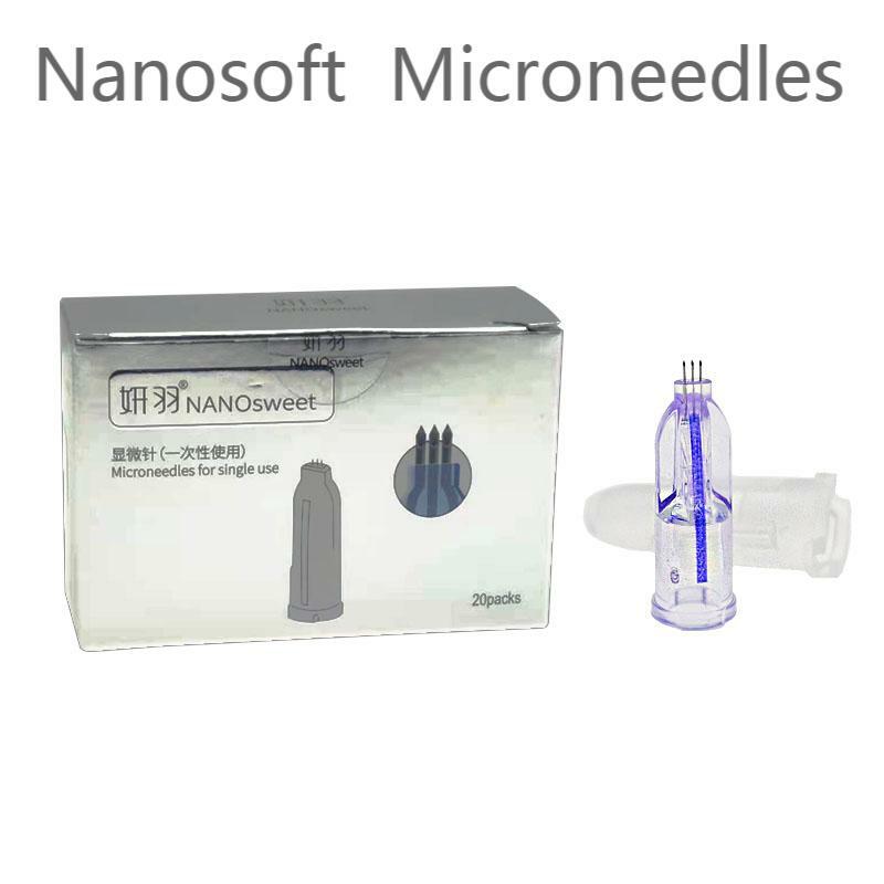 นาโนซอฟท์ Microneedle 34G 1.0มม./1.2มม./1.5มม.Fillmed มือสามเข็มสำหรับ Anti Aging รอบตาและคอเส้น Skin Care เครื่องมือ