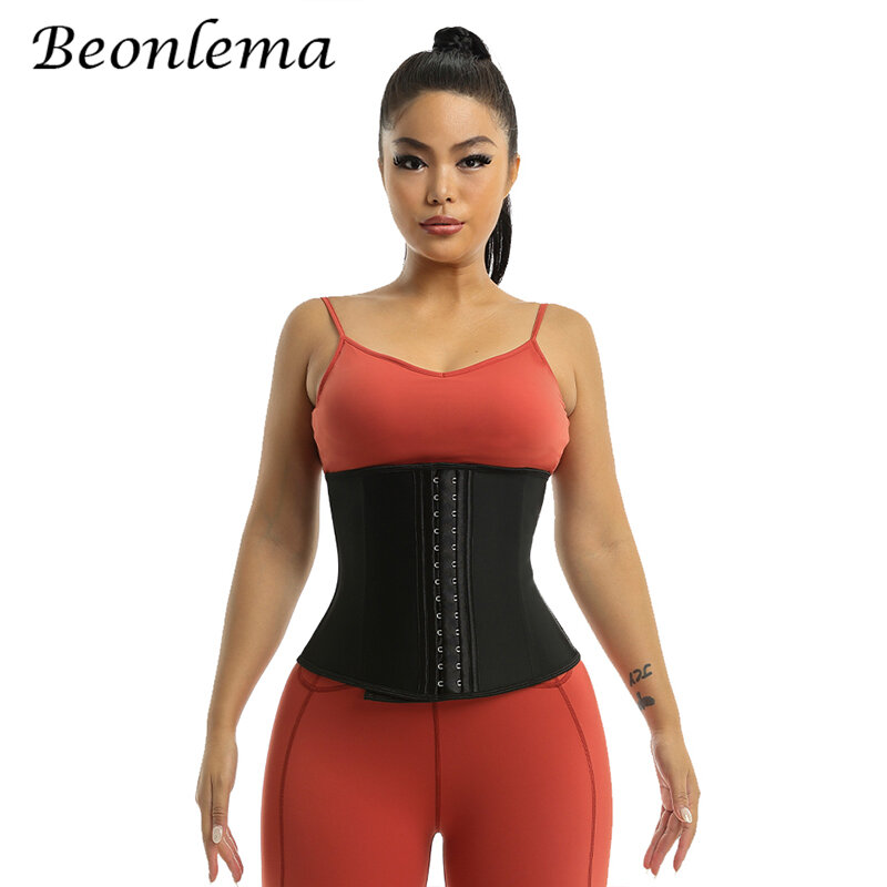 9 ossos de aço látex cintura trainer breasted modelagem cinta barriga bainha corpo shaper perda de peso emagrecimento barriga envoltório shapewear