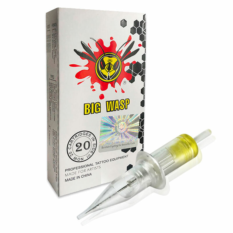 BIGWASP-agujas de cartucho de tatuaje RM desechables, agujas esterilizadas de seguridad para máquina de tatuaje de Microblading, 20 piezas