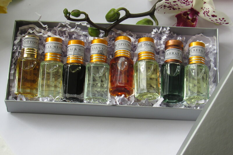Attar Perfume Oil Gift Set para homens e mulheres, Arabian Oud Muslim Musk, sem álcool, Halal, luxo, 8x6ml Garrafas