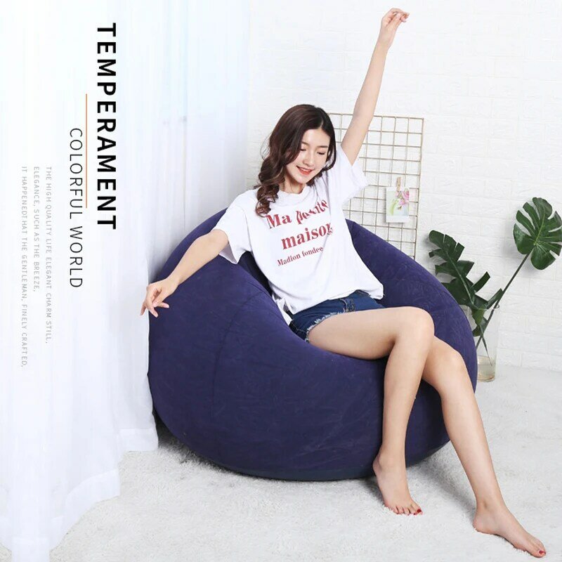 Sofá inflável preguiçoso cadeiras ambiental pvc espreguiçadeira assento tatami dobrável sofás para sala de estar quarto dormitório móveis