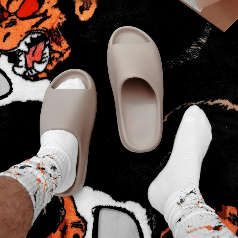 Brand New klapki na lato męskie modne pantofle damskie plażowe slajdy jednokolorowe dorywczo domowy kapeć buty Eva antypoślizgowe buty