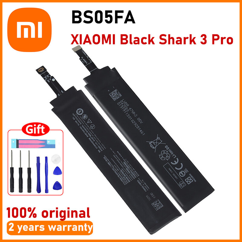Original xiaomi celular bateria bs08fa bs06fa bs05fa bs10fa para tubarão preto 3s 4 4S 5 5rs pro kle KSR-A0 bateria de substituição