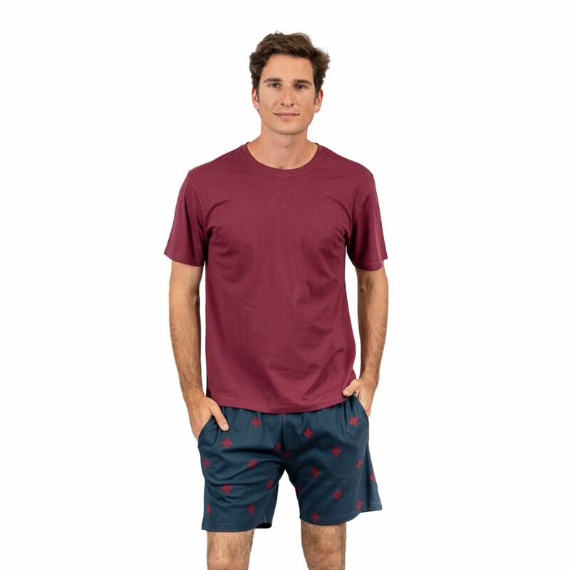 PimpamTex-pigiama da uomo estivo-Set completo di maniche corte e pantaloni-Set estivo maschile in diversi modelli