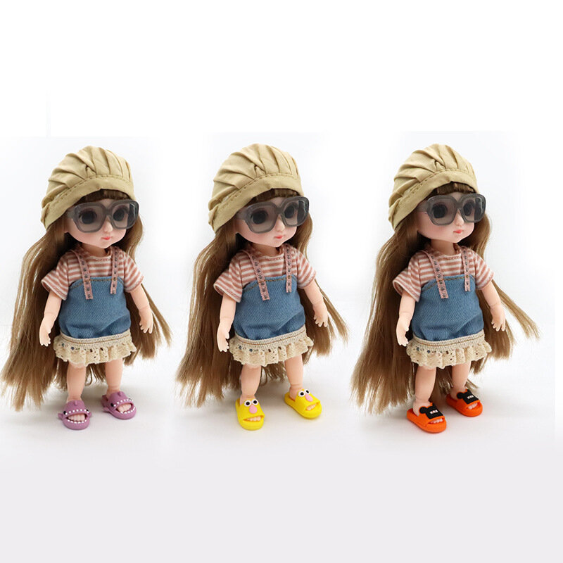Simpatiche pantofole di squalo scarpe da bambola scarpe da bambola di plastica vestito per Ob11,P9,OB22, Blyth, BJD12, 1/6BJD, YOSD accessori per bambole per ragazze