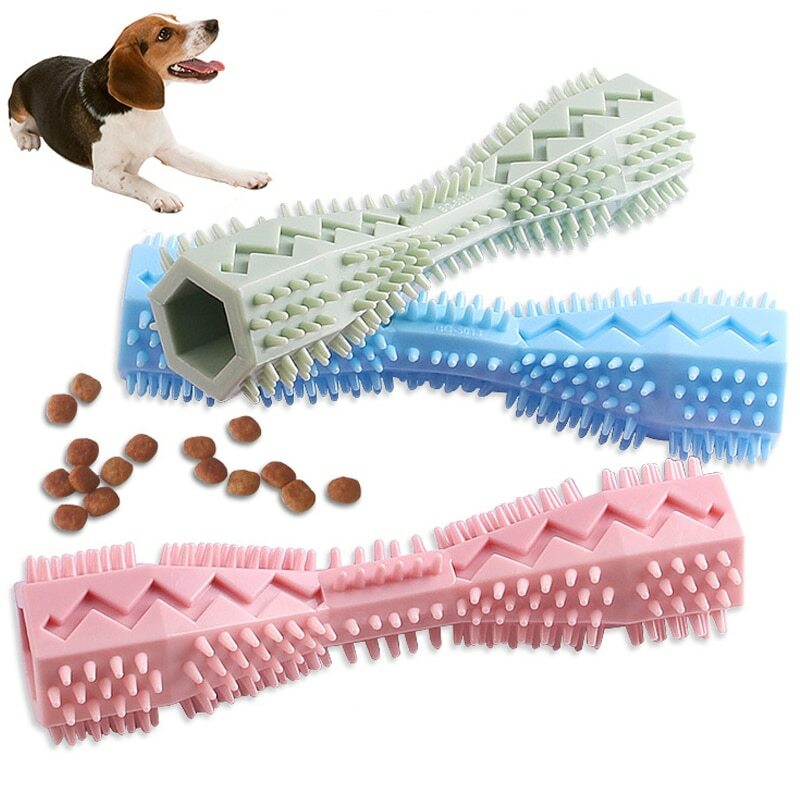 2022 Dog Chew Toy Stick Pet Teeth Grinder Durable Pet Leakage Toy For Small Dogs Cleaning Teeth Toothbrush Molar Pet Accessories