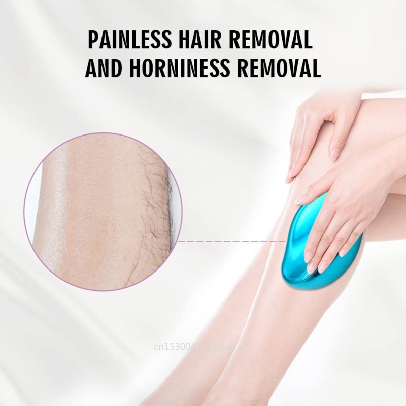 Removedor de cabelo de cristal física indolor seguro depilador cristal borracha cabelo fácil limpeza reutilizável corpo casa depilação ferramenta
