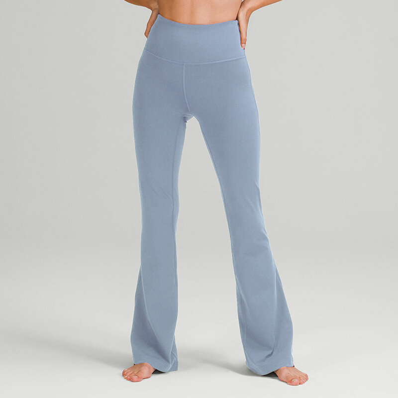Женские Штаны Для Йоги Lulu с высокой посадкой, расклешенные штаны, супер эластичные расклешенные штаны, леггинсы для тренировок, тренажерног...