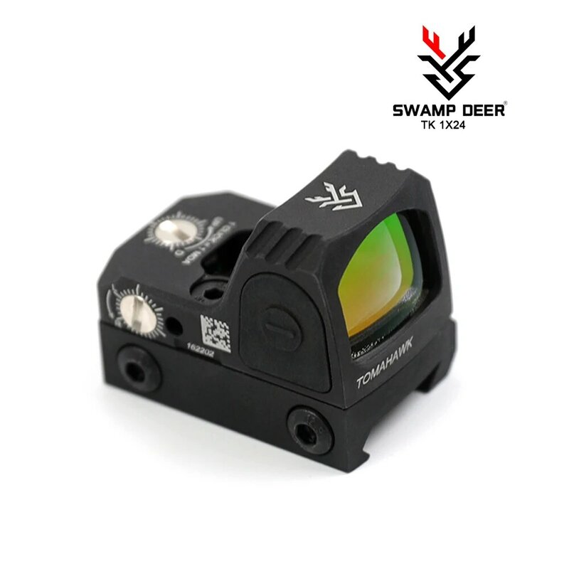SWAMP DEER TK1X24 Red Dot RMR, Mini réflexe optique de vue, avec monture Glock et monture Picatinny pour fusil de chasse