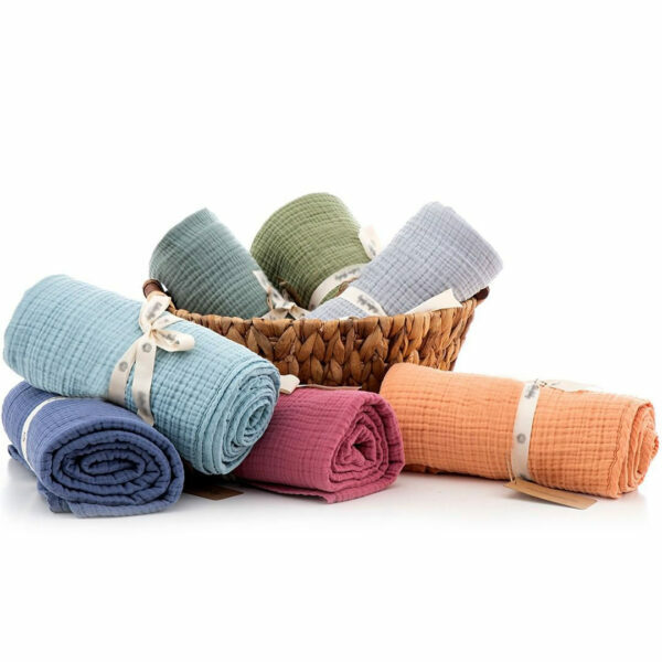 Baumwolle baby decke, kinder Decke Nickerchen Decke, super Weich Neugeborenen Kinder Monatliche Swaddle Wrap Quilts Plaid Baumwolle-Mint