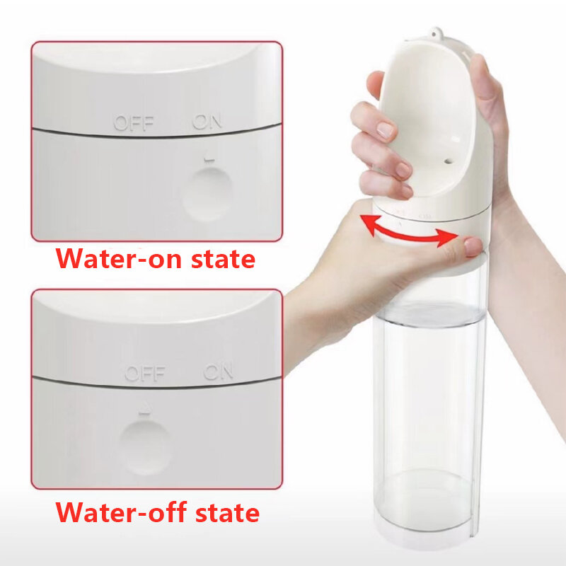 대형견을 위한 1L/1.5L 휴대용 접이식 개 물병 투명한 물 컵, 야외 애완견 여행 훈련 마시는 주전자