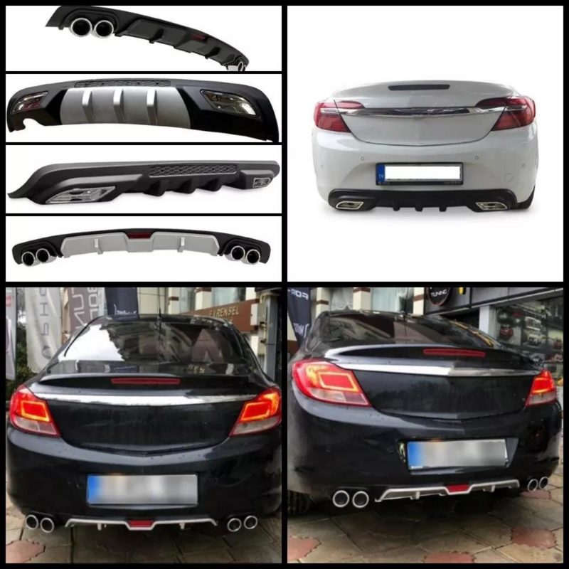 Pare-choc arrière de voiture en plastique ABS noir, Kit de déflecteur de carrosserie, lame de protection pour Opel Insignia 2008 – 2016