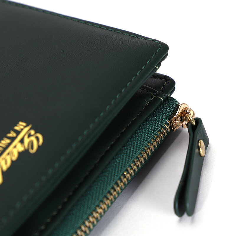 Женский кошелек, кожаная сумка для хранения, женский роскошный брендовый кошелек в простом стиле с держателем для монет, модный Компактный ...