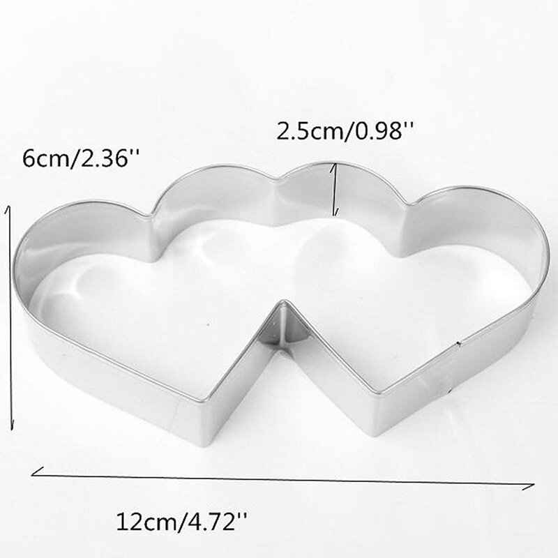 1Pcs HOT Kitchen Baking Mold Mold Tool Heart Shaped Stainless Steel Biscuit Pastry Biscuit Mold Cake