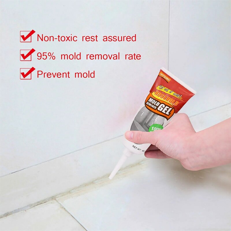 Removedor de moldes de parede de gel não tóxico, remove moldes de azulejo cerâmico, além de remoção rápida de moldes resistentes