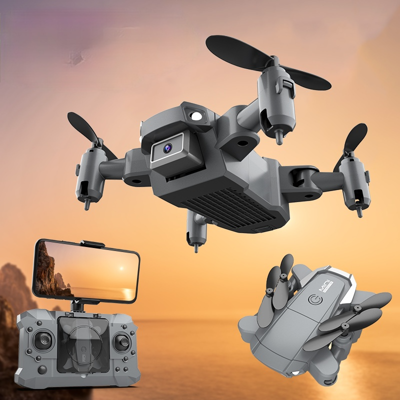 4K 카메라가 달린 미니 드론 HD 접이식 드론 쿼드콥터 원 키 리턴 팔로우 미 RC 헬리콥터 쿼드콥터 아동용 완구