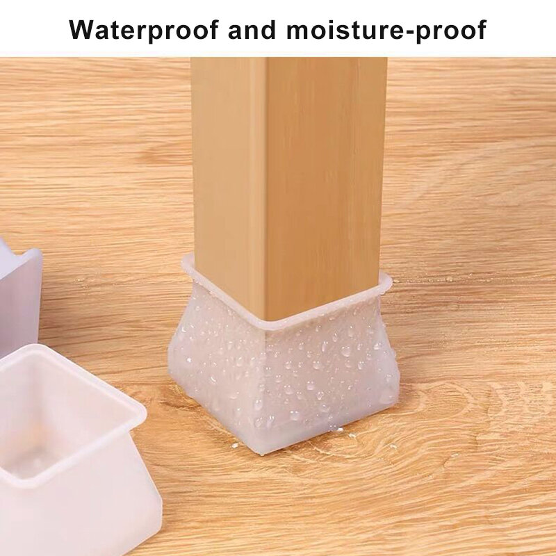 Quadrato della protezione del pavimento del cuscinetto dei piedi del tavolo della copertura di protezione della gamba della mobilia del Silicone per la casa MDJ998