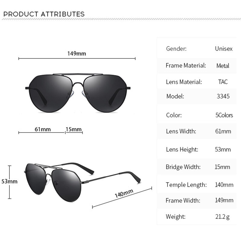 Jifanpee-نظارات شمسية مربعة مستقطبة للرجال ، نظارات شمسية للقيادة وصيد الأسماك ، مع حماية من الأشعة فوق البنفسجية 400 ، إطار معدني