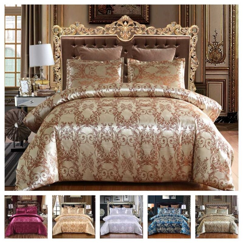 Conjunto de cama de luxo com 2 ou 3 peças, alta qualidade, capa de edredom com zíper, 1 capa de edredom + 1/2 fronhas, tamanho eua/ue/au