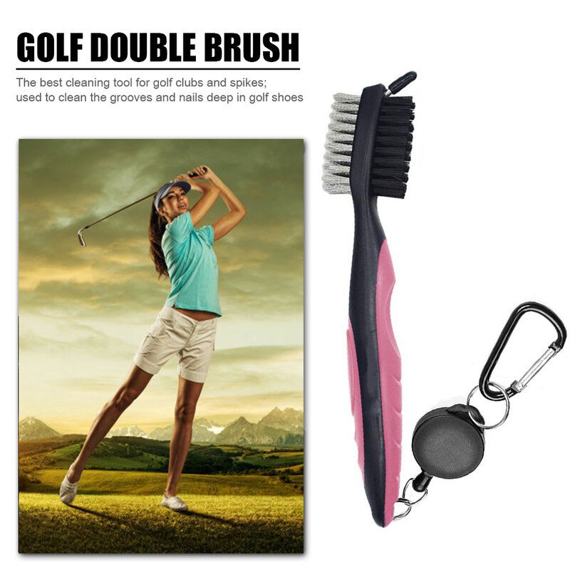 Kit mais limpo ferramenta de limpeza acessórios golfe clube de golfe escova groove cleaner com taco de golfe cunha bola sulco mais limpo