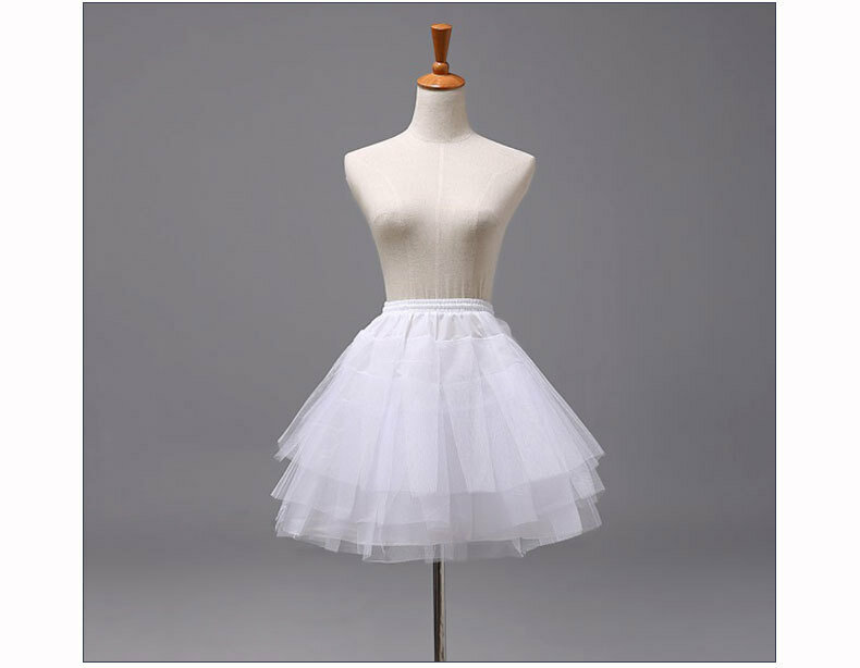 흰색 또는 검정색 짧은 Petticoats Underskrit 여성 라인 3 레이어 2022